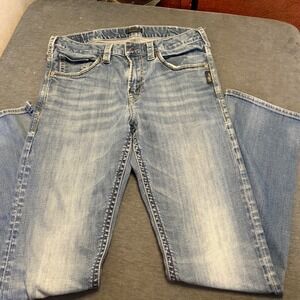 Silver Jeans Co Eddie Relaxed Straight Leg Jeans Medium Wash Mens 33x32